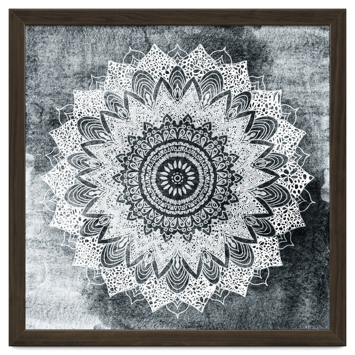 Bohochic Mandala In Gray