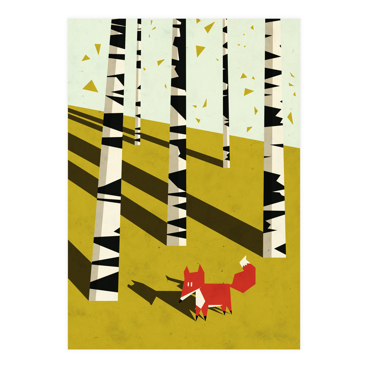 Fox In Birchland (Print Only)