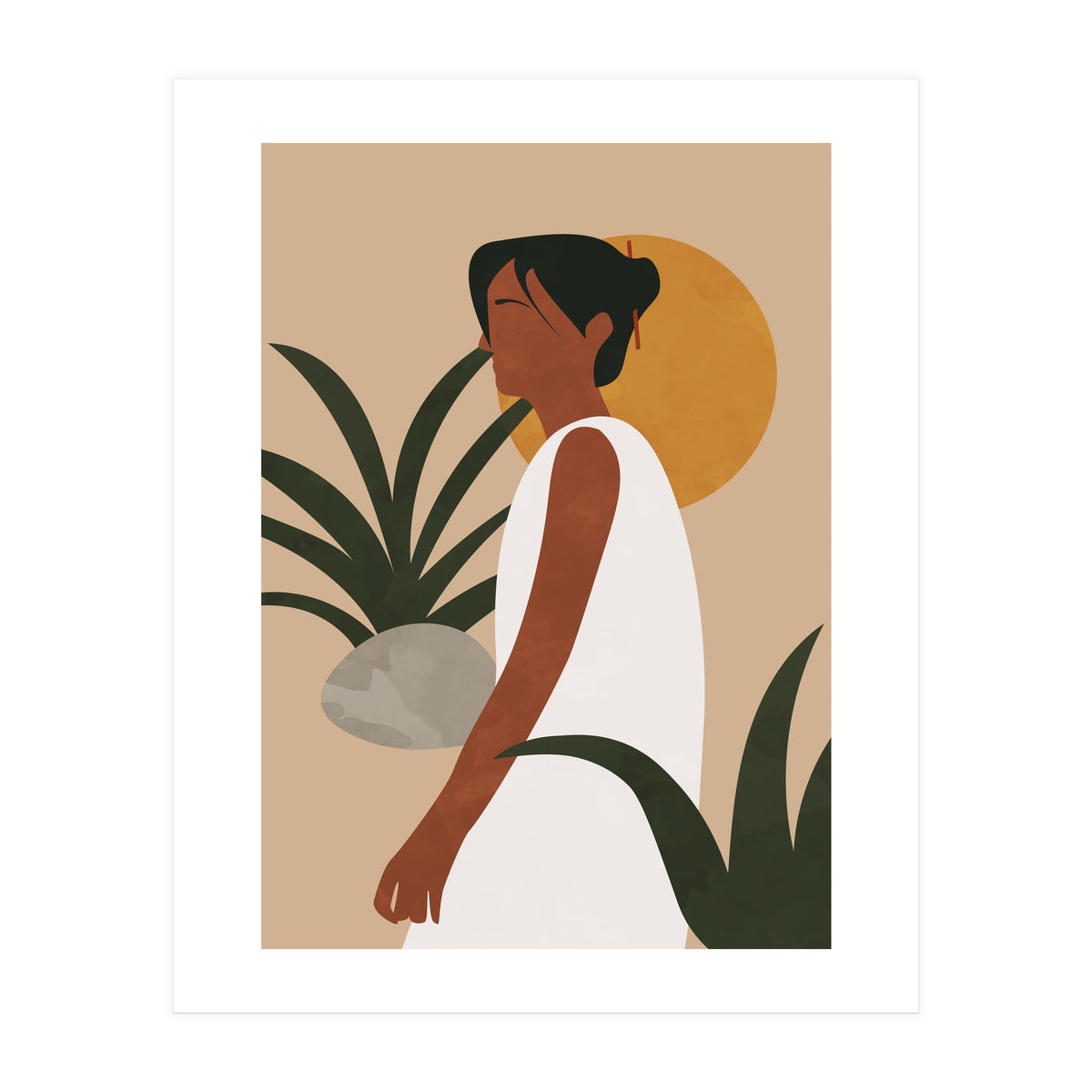 Botanical Woman - Abstract Boho (Print Only)