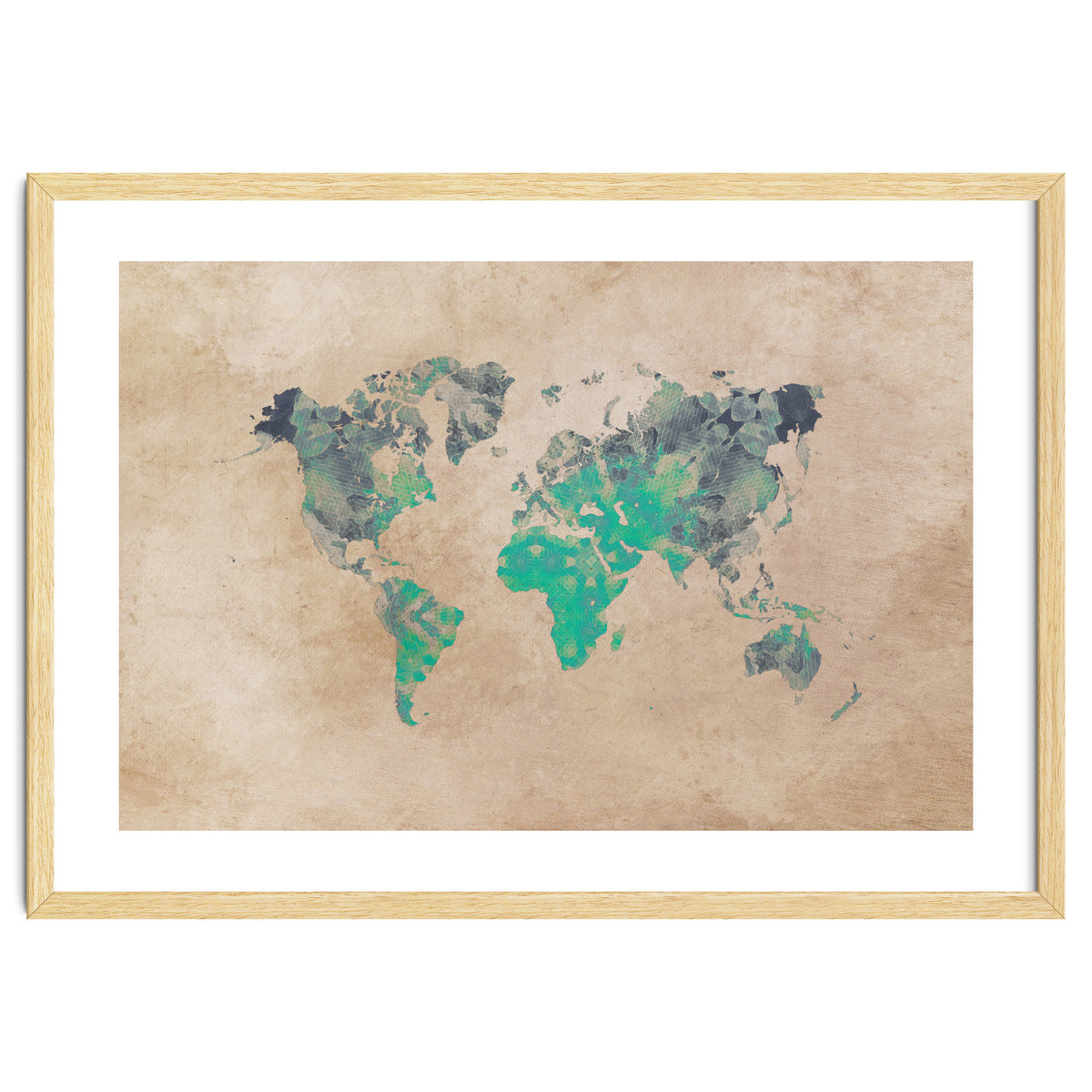 world map green