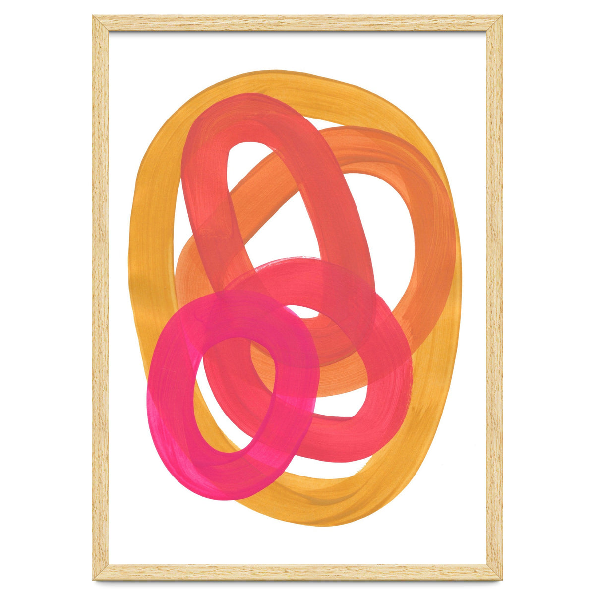 Warm Candy Colors Magenta Yellow Nesting Circles Ombre