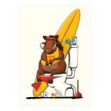 Warthog on the Toilet, Funny Bathroom Humour (Print Only) thumbnail