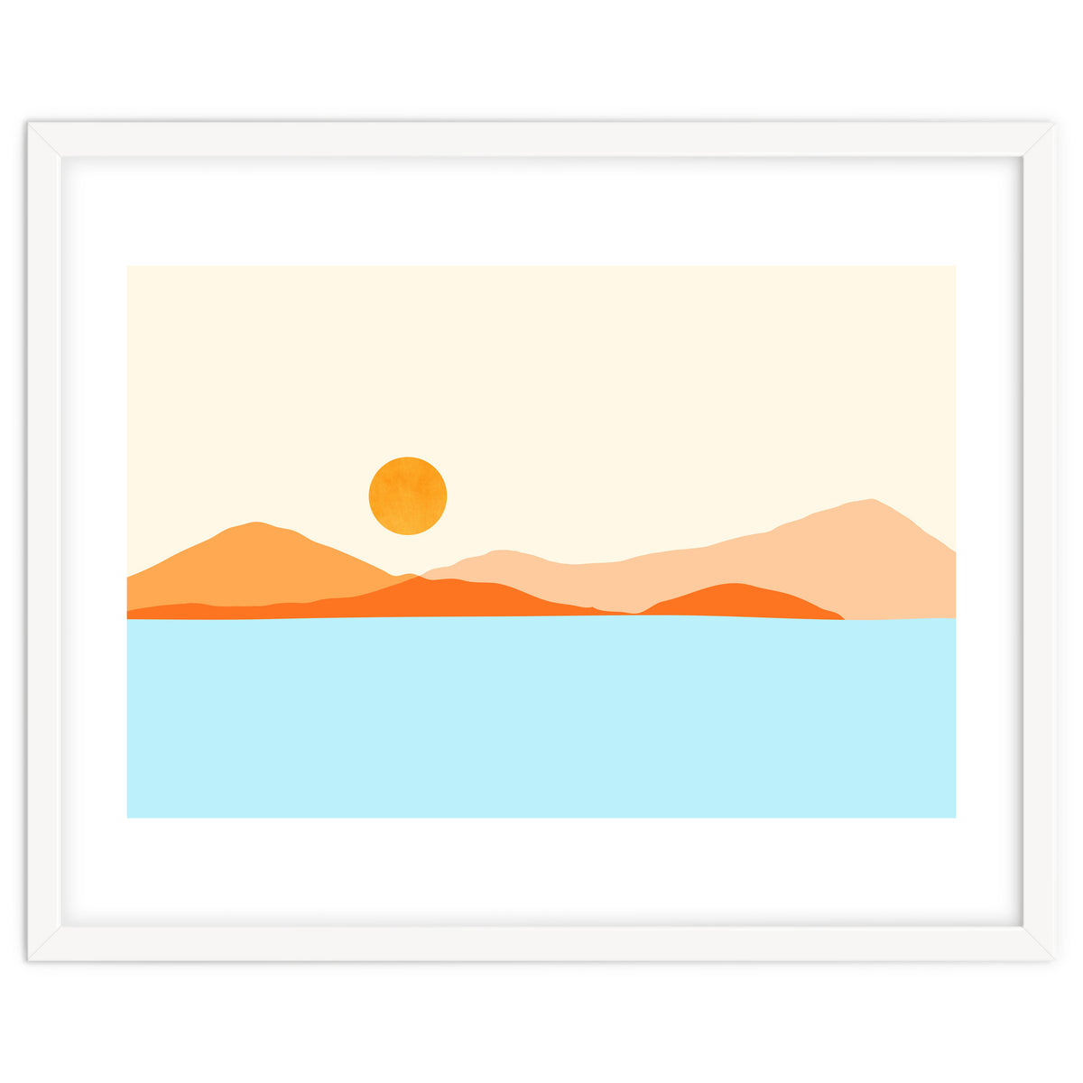 Desert Sea Minimal Landscape