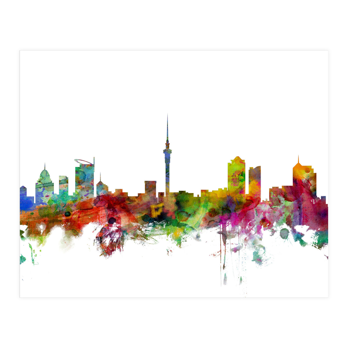 Auckland New Zealand Skyline (Print Only)