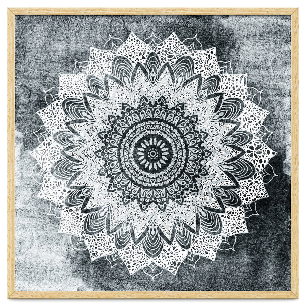 Bohochic Mandala In Gray