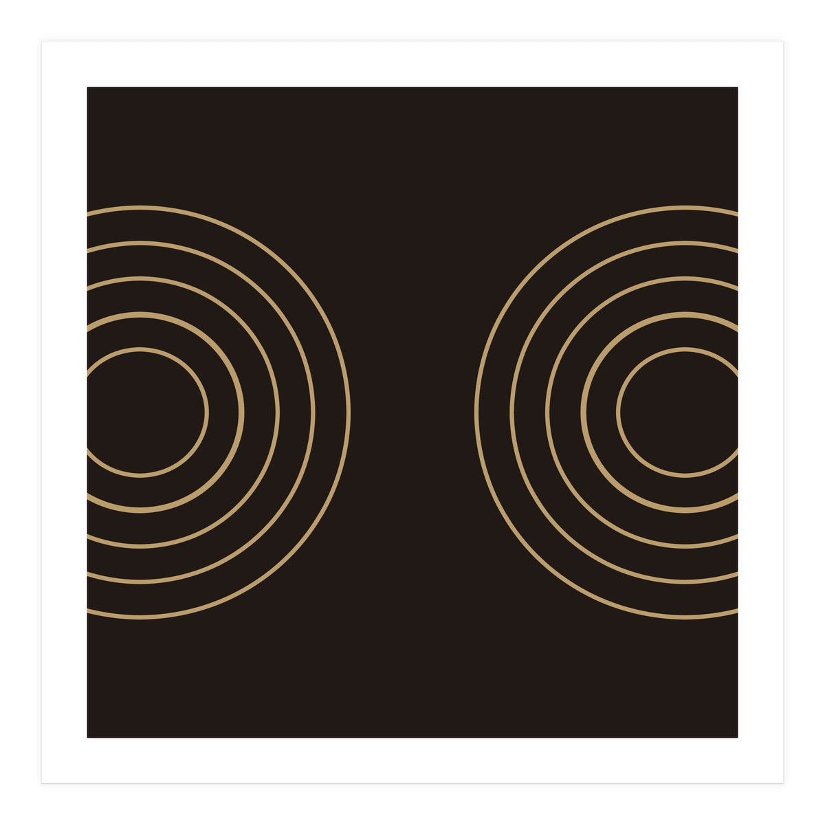 Golden circles | abstract minimal (Print Only)
