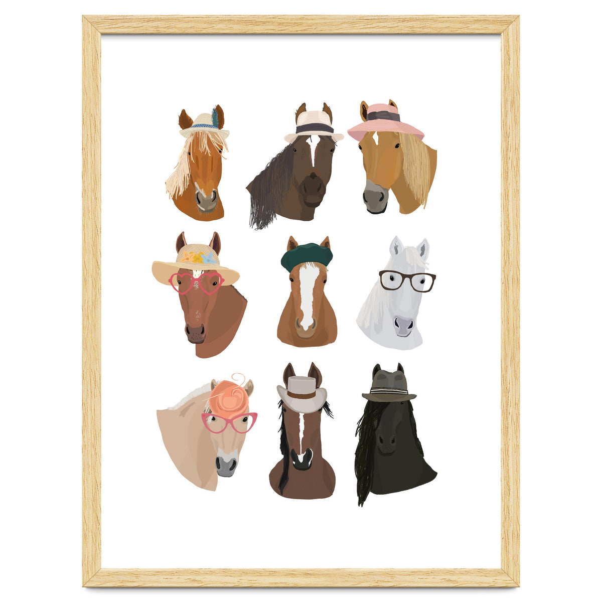 Horses in Glasses and Hats