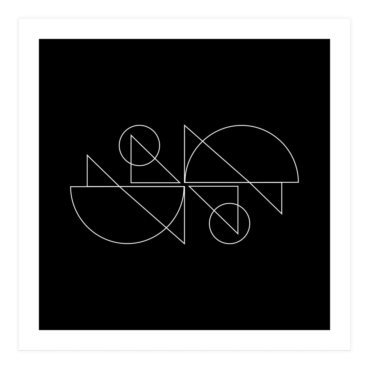 Tandem Cyclists | modern geometric (Print Only)