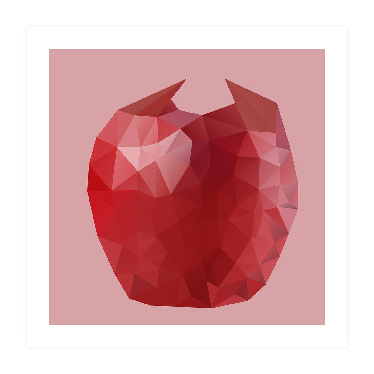 Apple Low Poly Art  (Print Only)