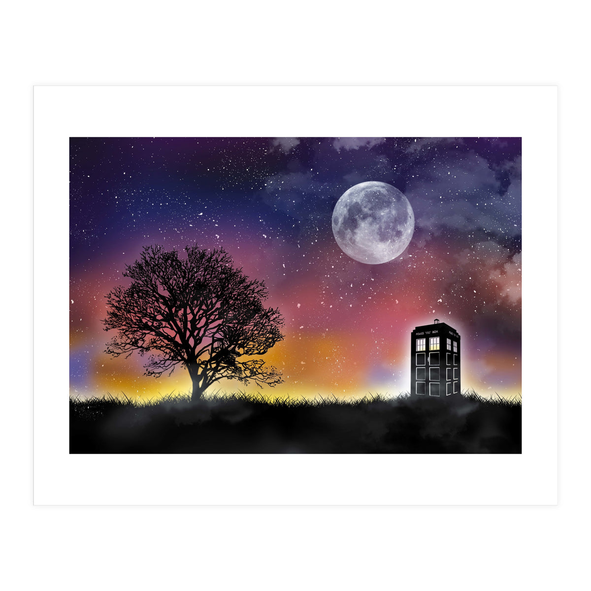 Dr Who landscape movie poster (Print Only)