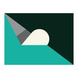 Geometric Shapes No. 56 - teal, grey & black (Print Only) thumbnail
