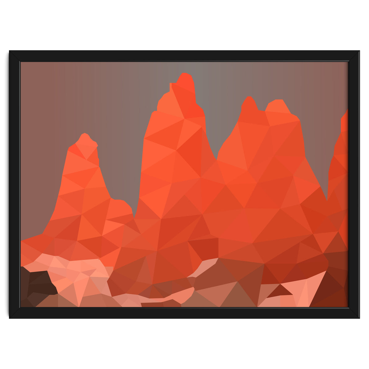 Torres Del Paine National Park Low Poly Art