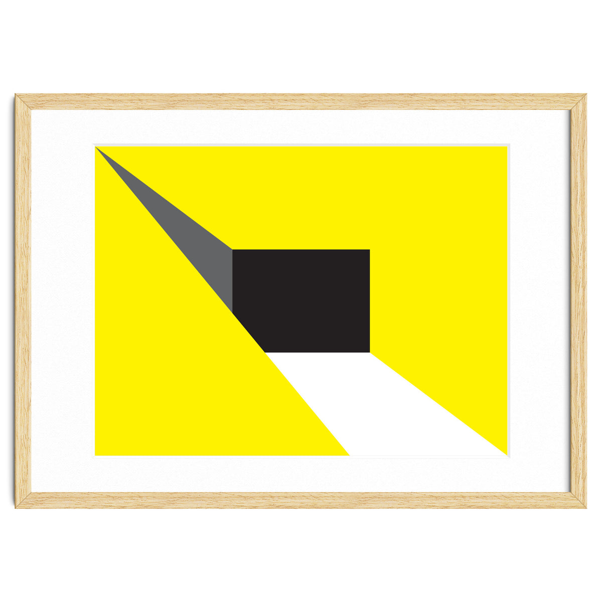 Geometric Shapes No. 20 - yellow, black & grey