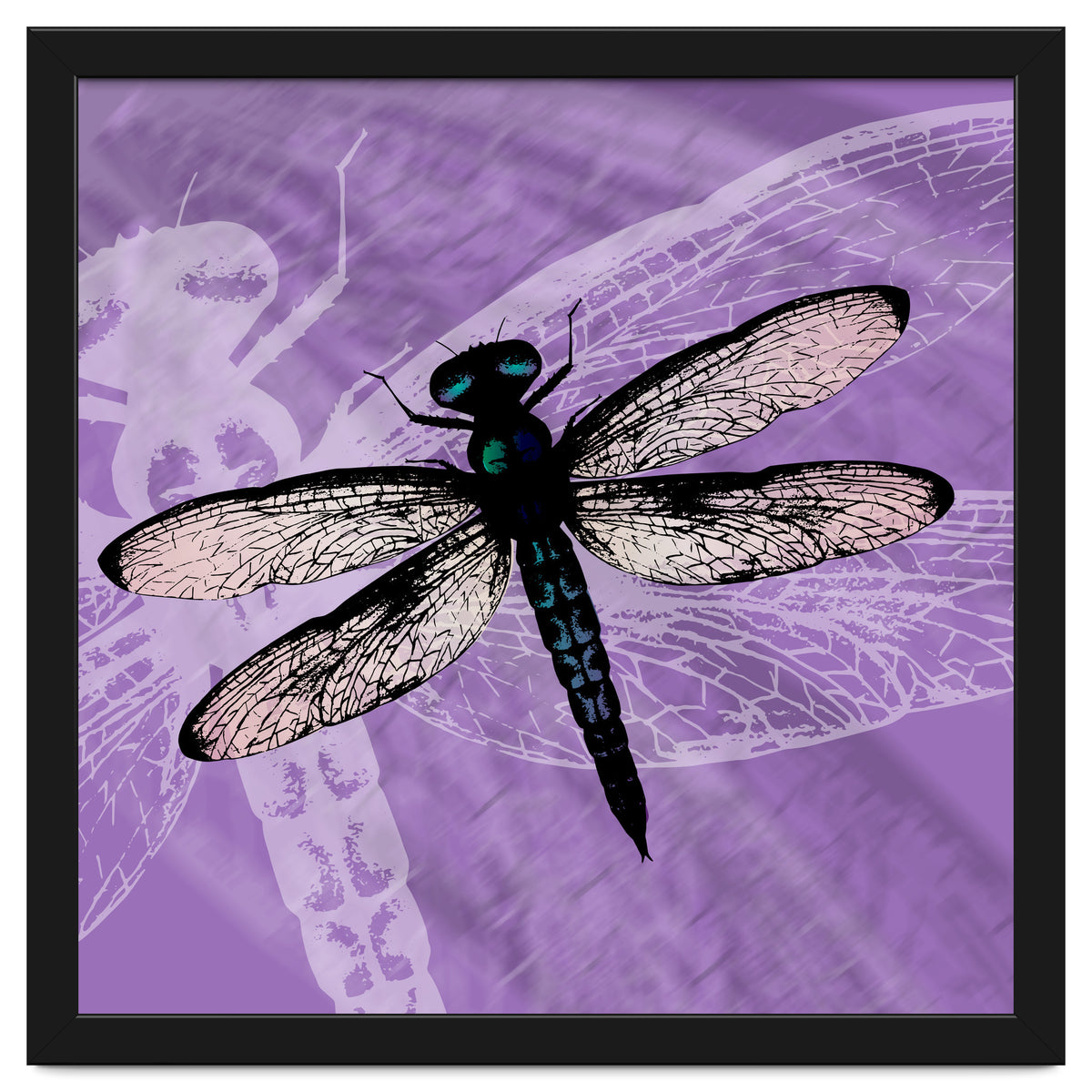 Blue dragonfly vector