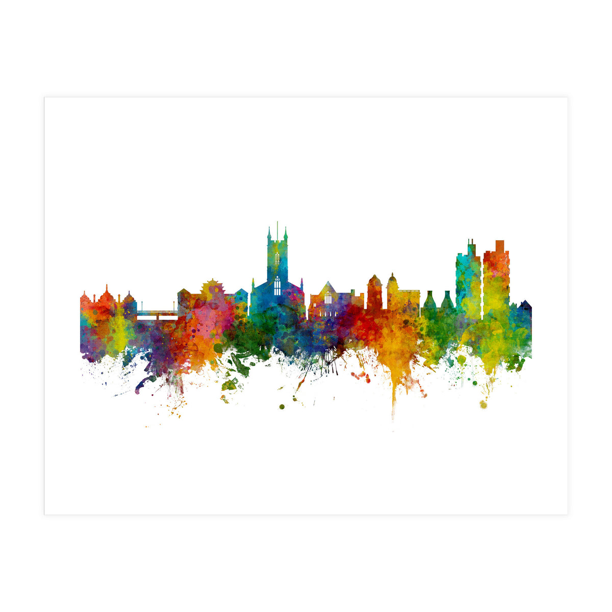 Stoke-on-Trent England Skyline (Print Only)