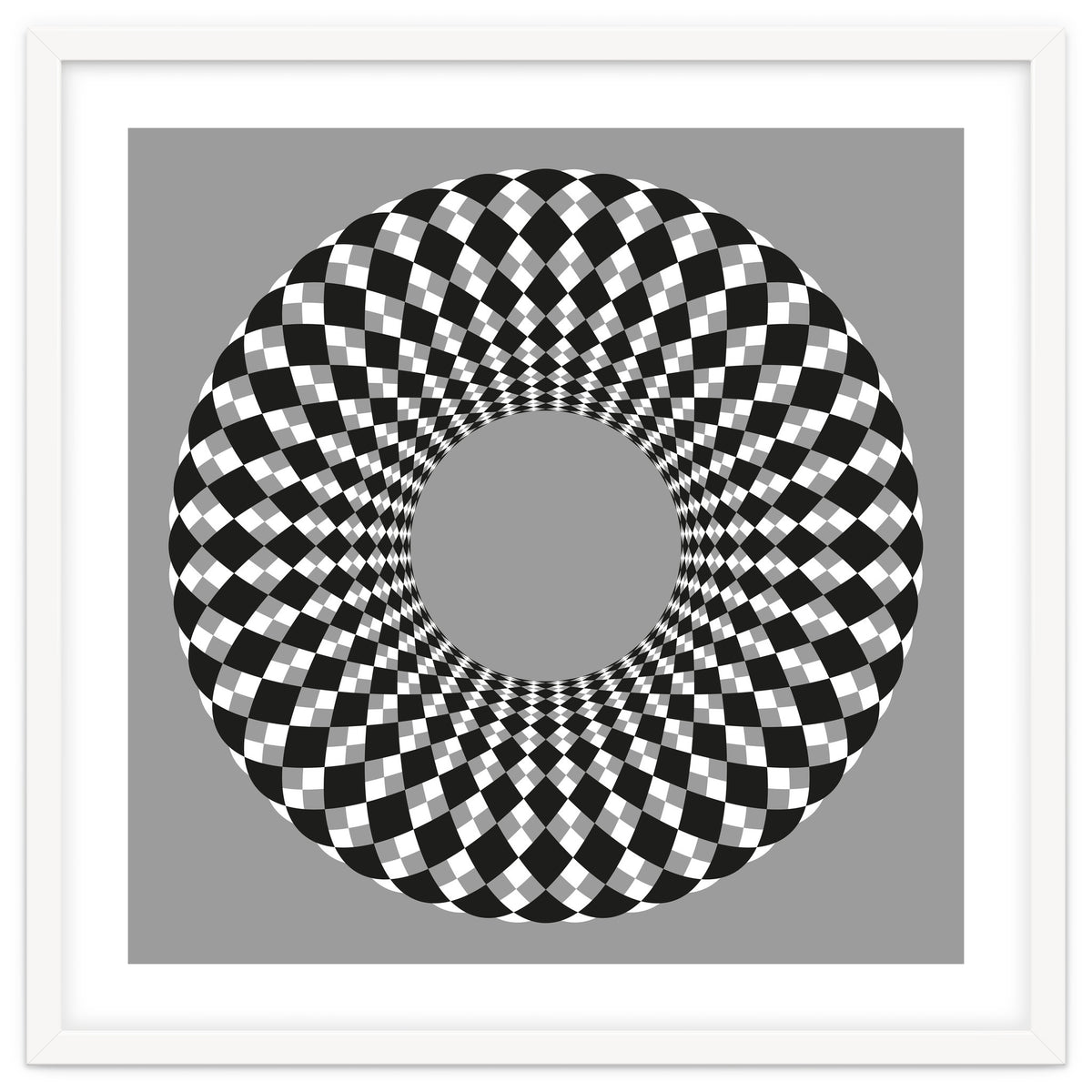 Black and white round