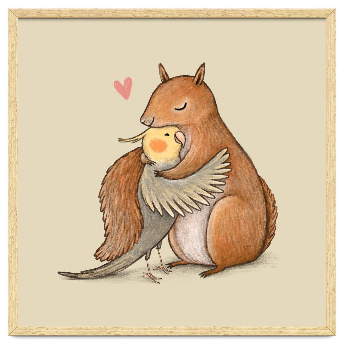 Cockatiel And Squirrel
