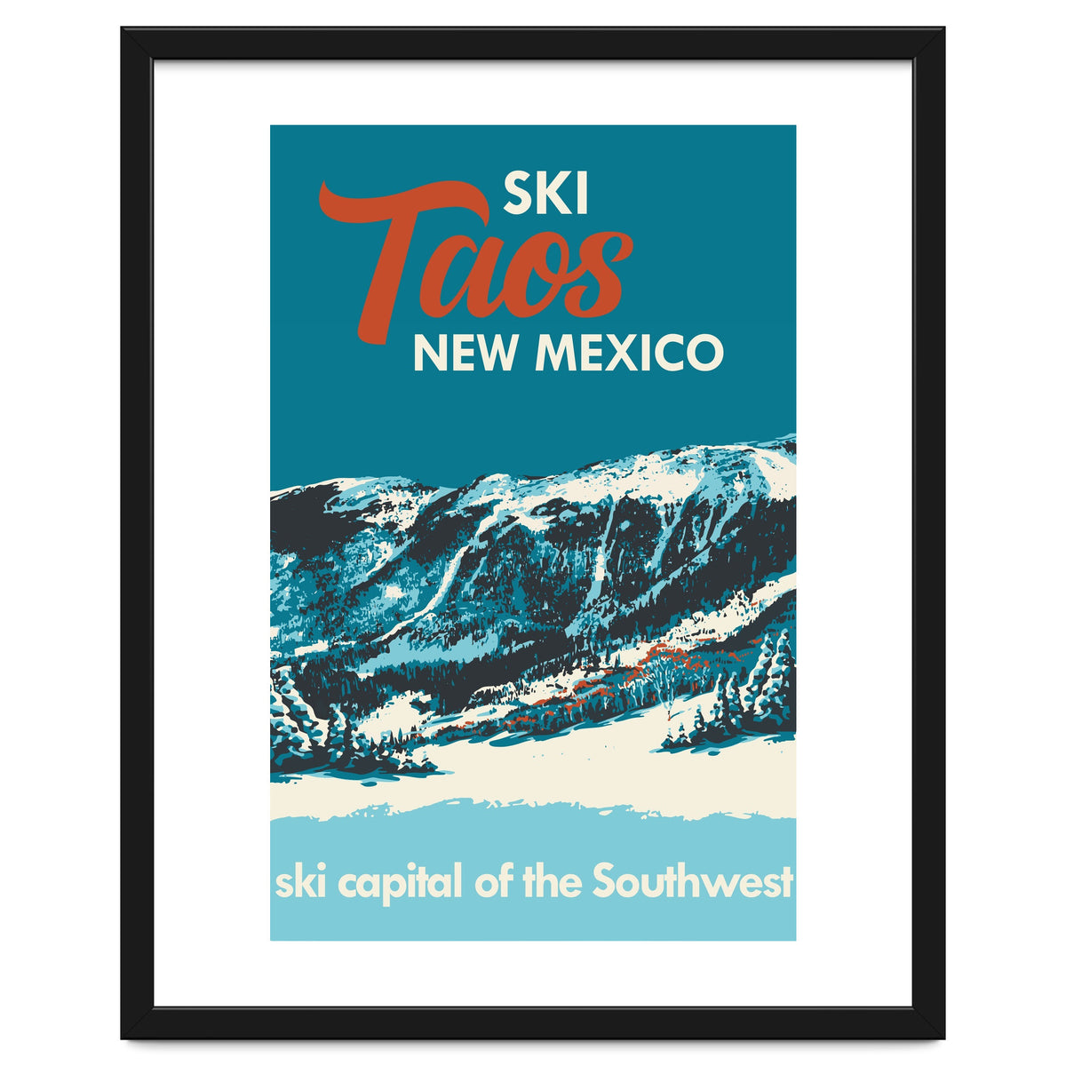 Ski Taos New Mexico vintage poster