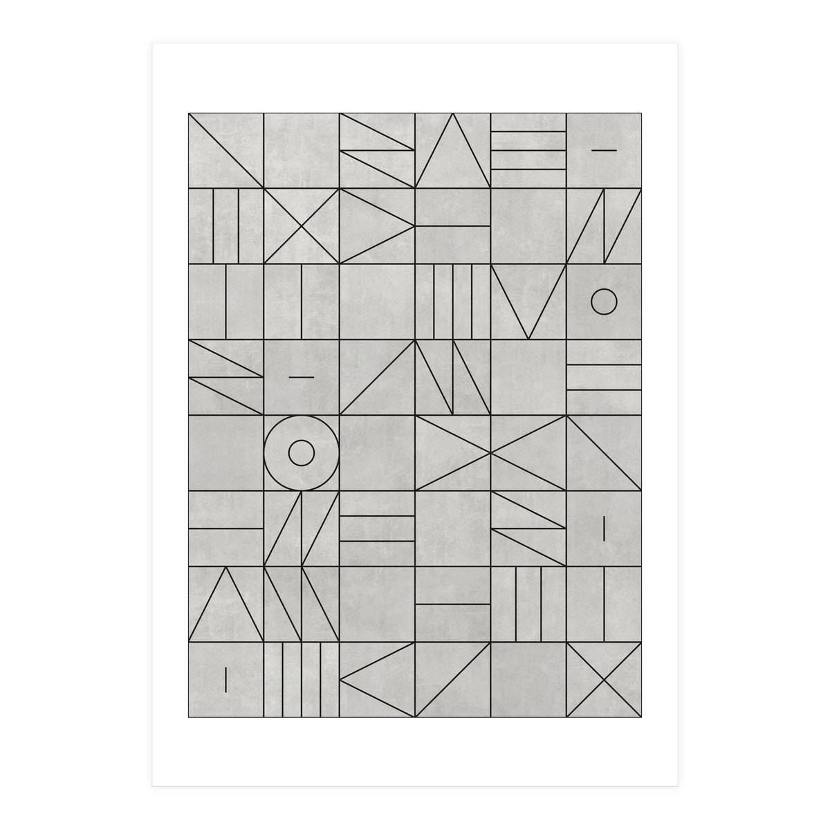 My Favorite Geometric Patterns No.3 - Grey (Print Only)