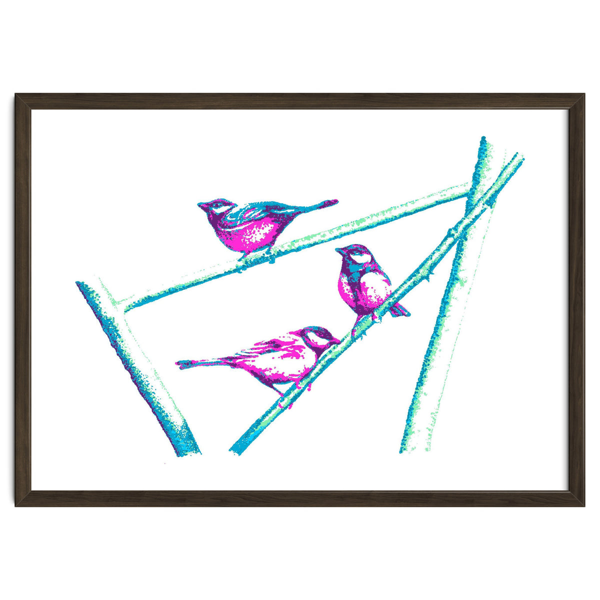 Garden Birds On A Branch