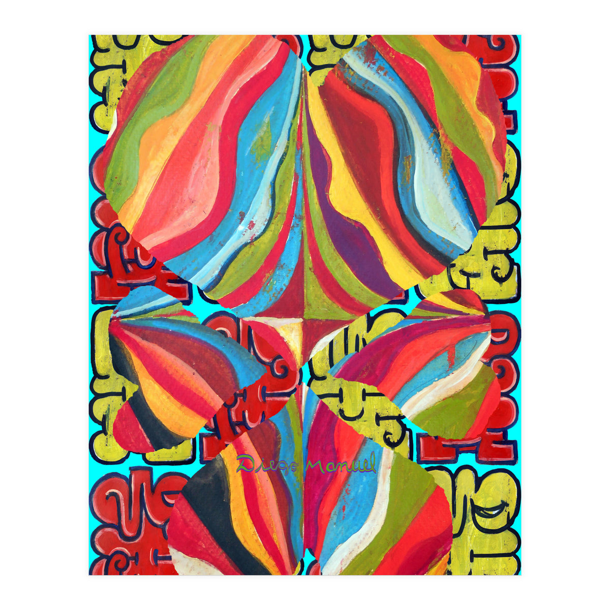 4 Corazones Tapiz 8 (Print Only)