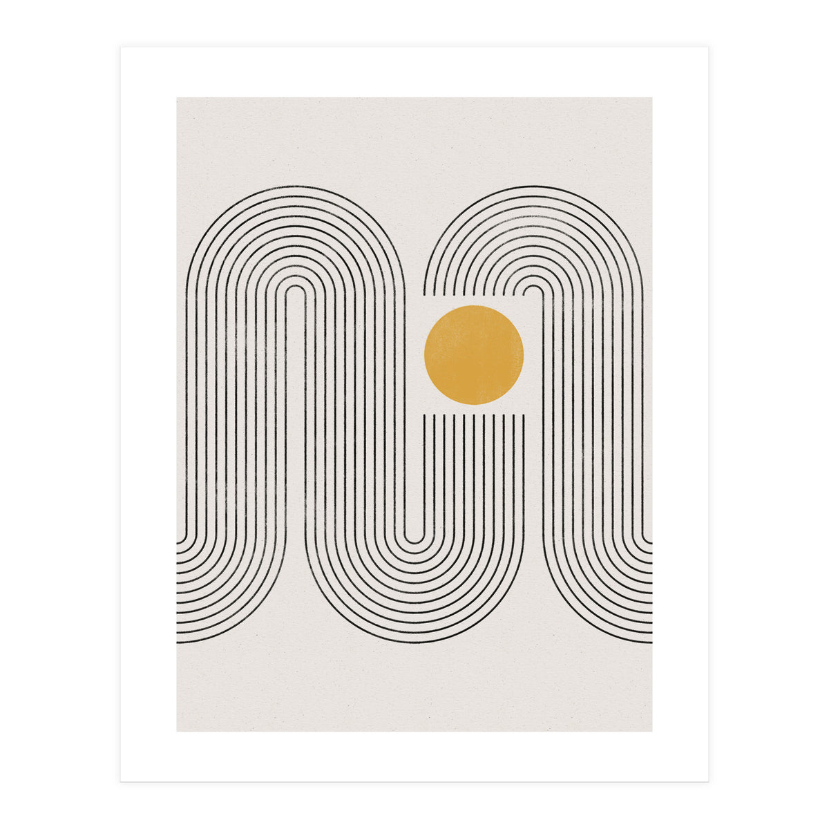 Mid-Century Modern No.22 - Woodblock Print (Print Only)
