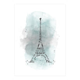 Watercolor Art Eiffel Tower | turquoise (Print Only) thumbnail