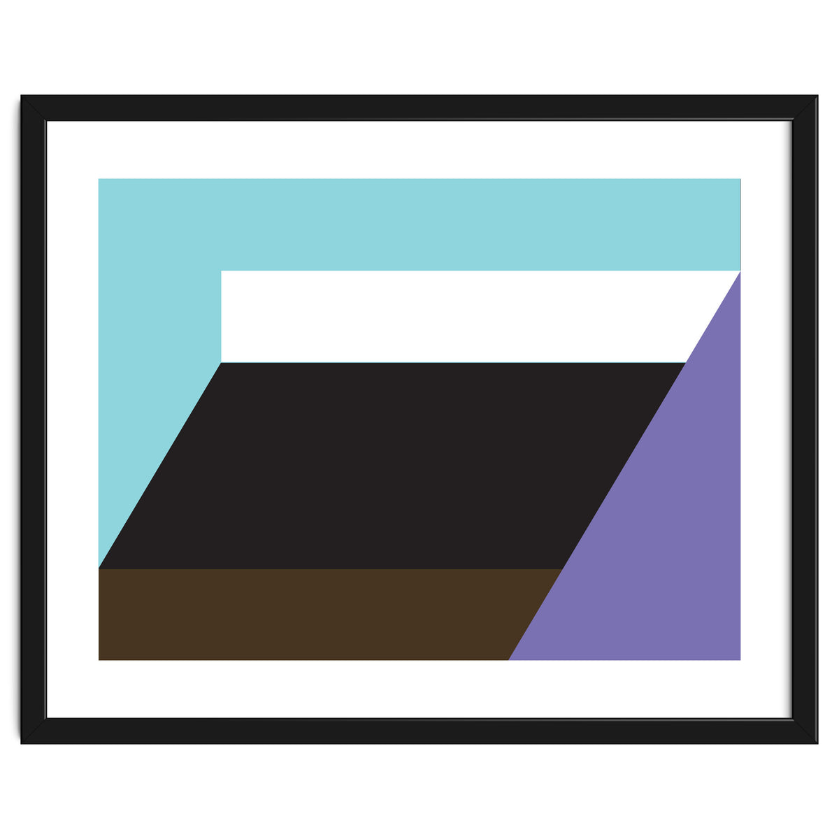 Geometric Shapes No. 34 - purple, blue & black