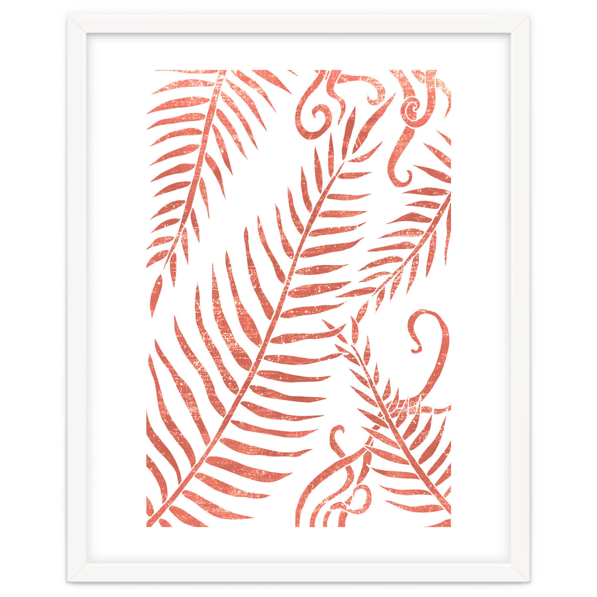 Abstract Terracotta Leaves 2 - Burnt Orange