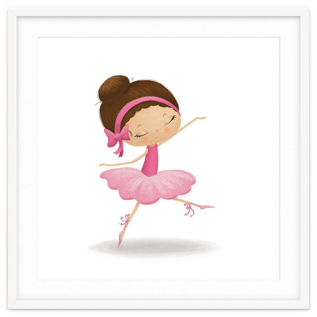 Adorable Leaping Ballerina Nursery Print