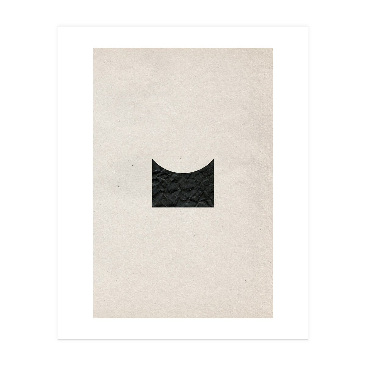 Cut black shape on grey (Print Only)