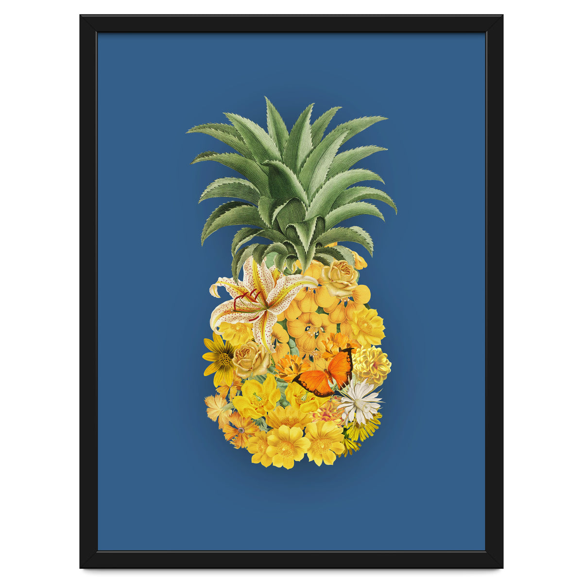 Pineapple Floral Blue