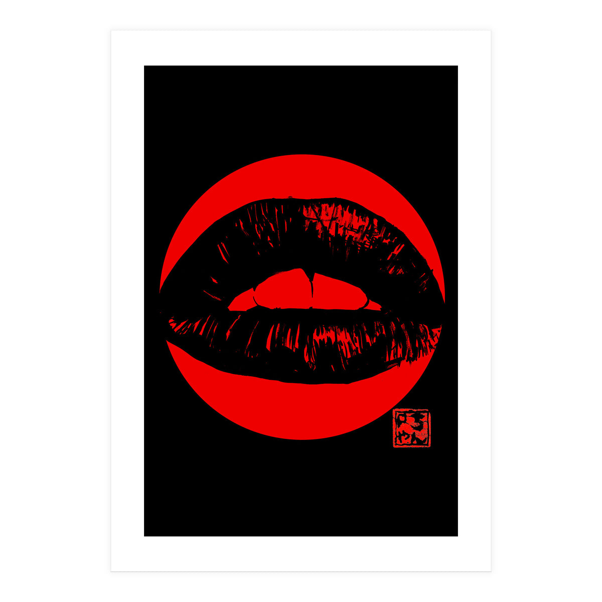 Bouche in red (Print Only)