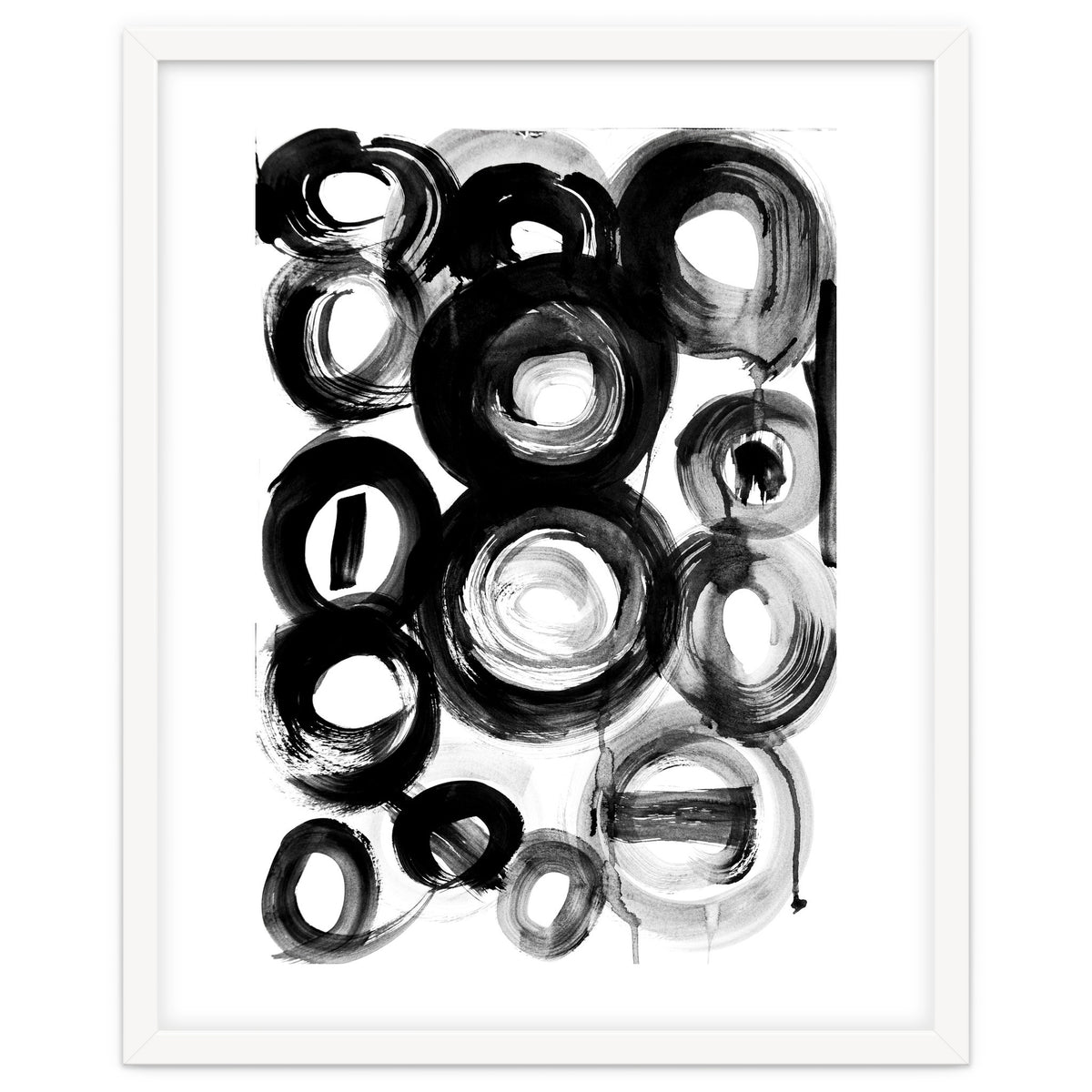 Black and White Ink Circles