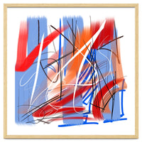 Traces In Blue And Red