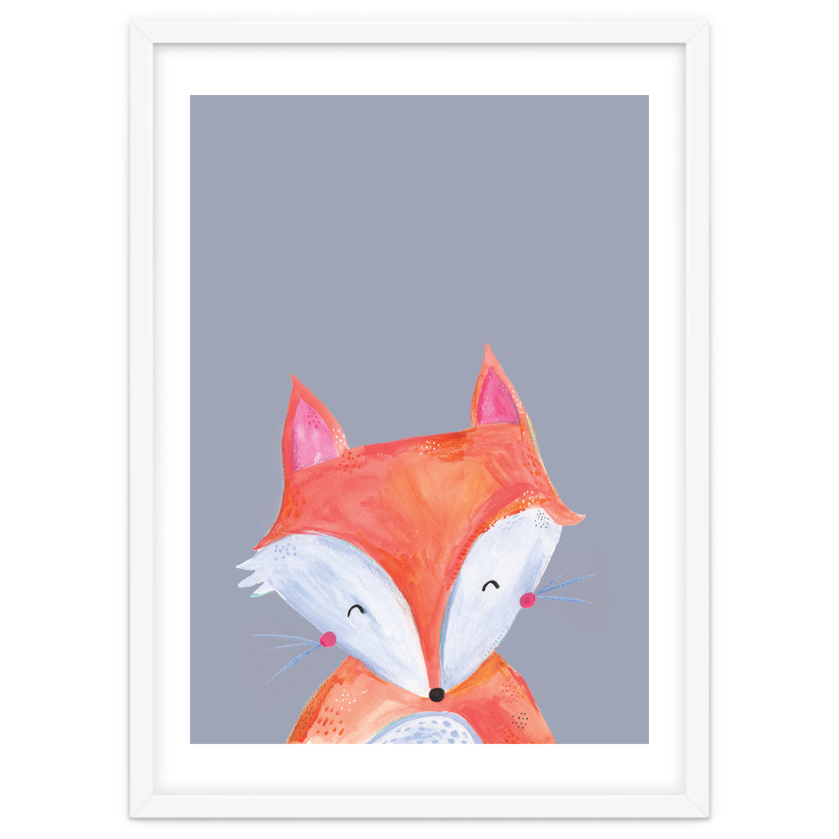 Woodland Fox On Grey