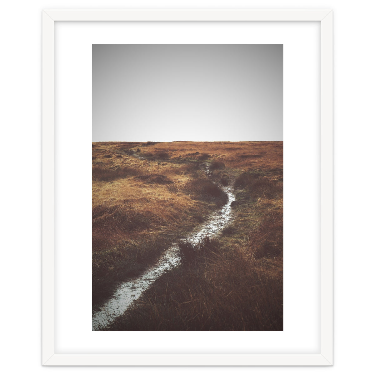 Bleak winter landscape of Saddleworth Moor