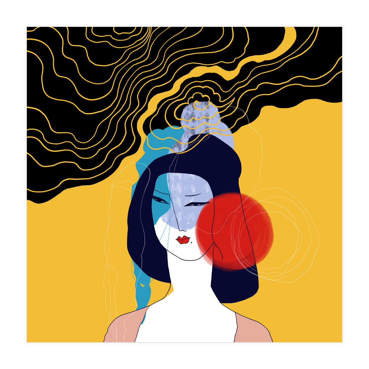 Maid in meditation (Print Only)