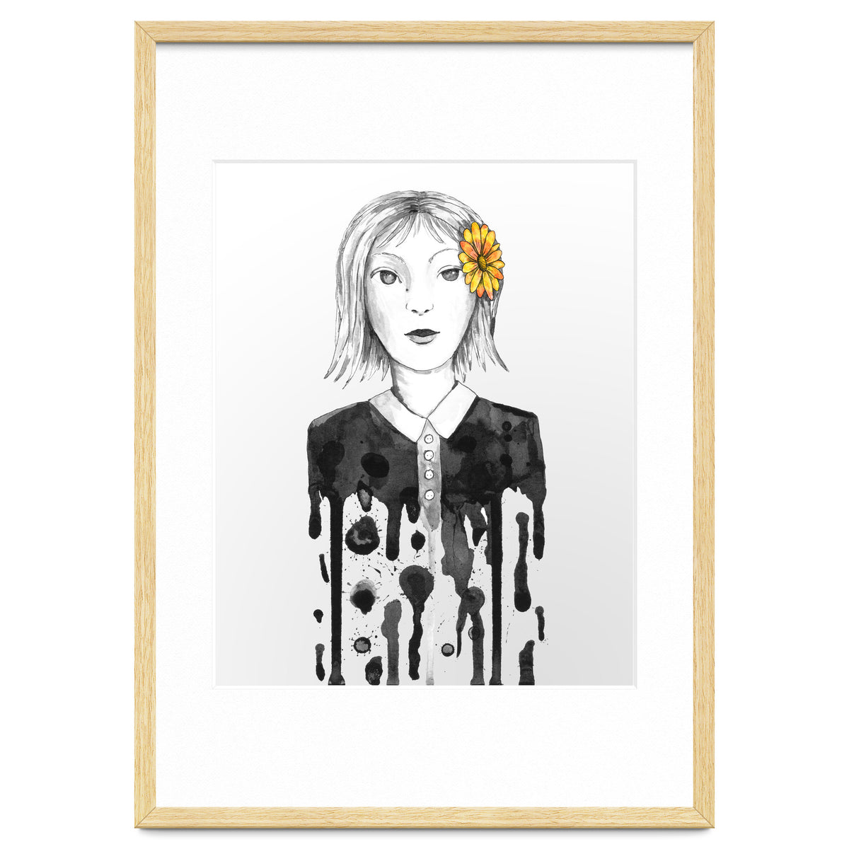 Flower dripping girl