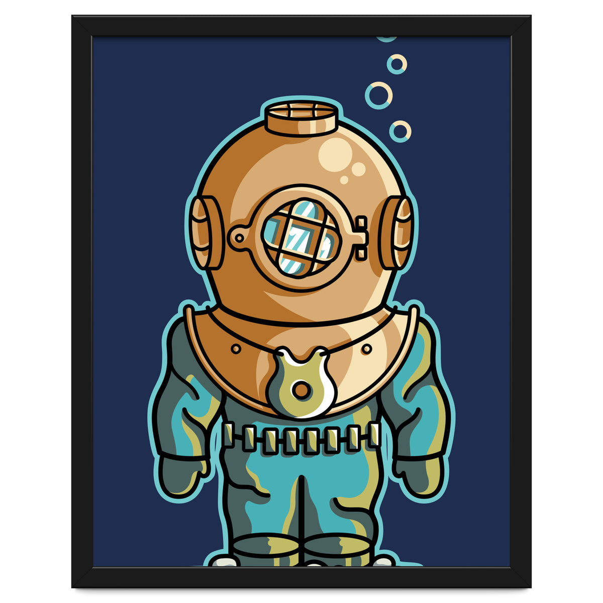 Cute Deep Sea Diver