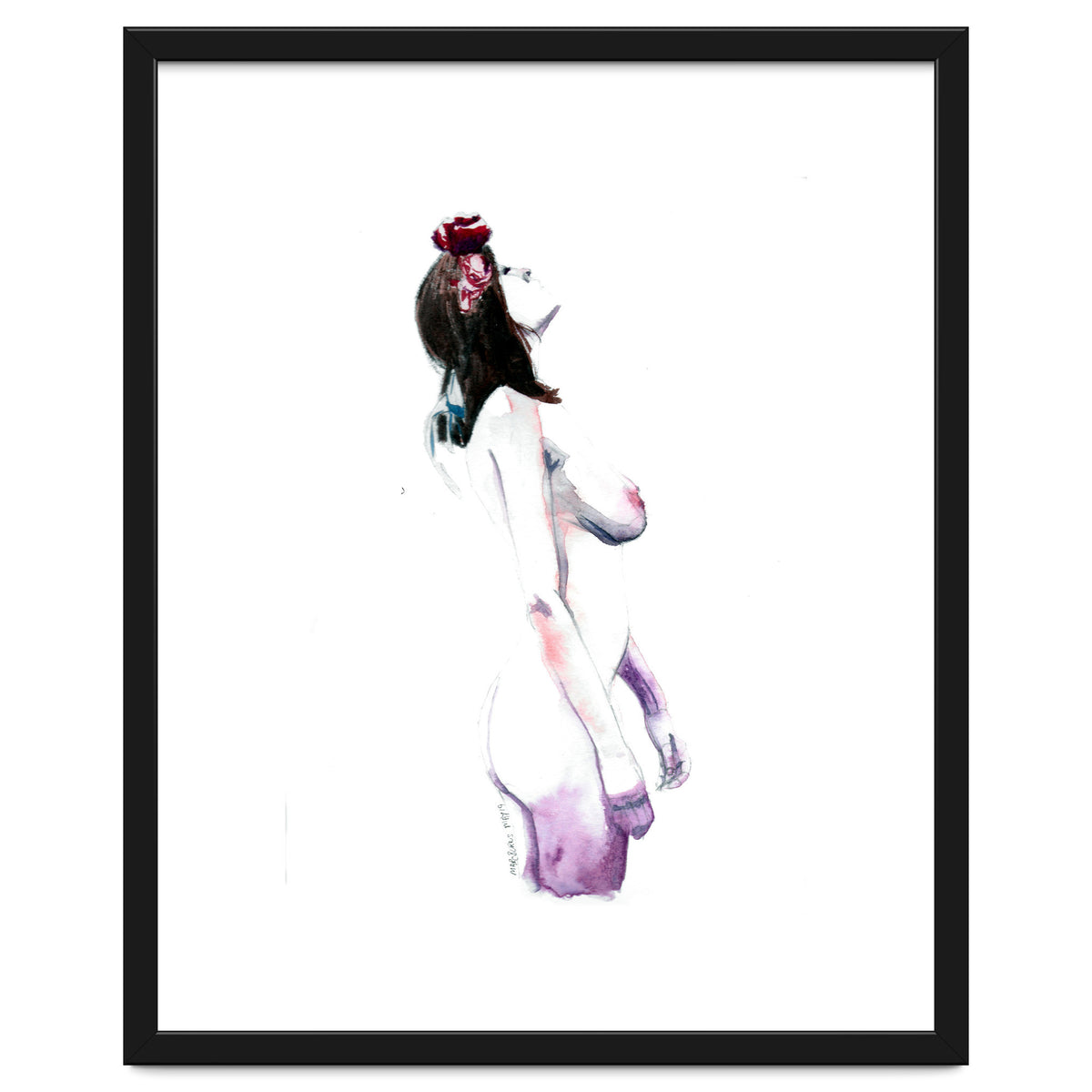 Untitled #32 - Nude with flowers