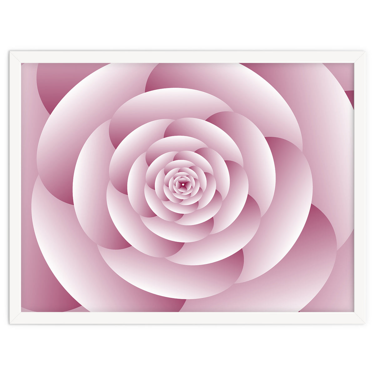 Abstract Rose Spiral 3D Art