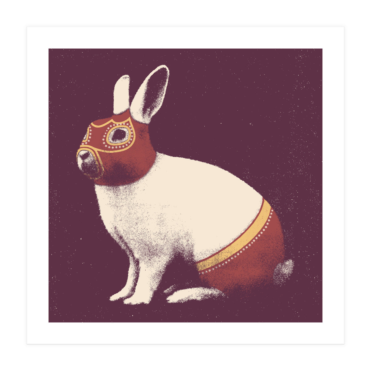 Rabbit Wrestler Square (Print Only)