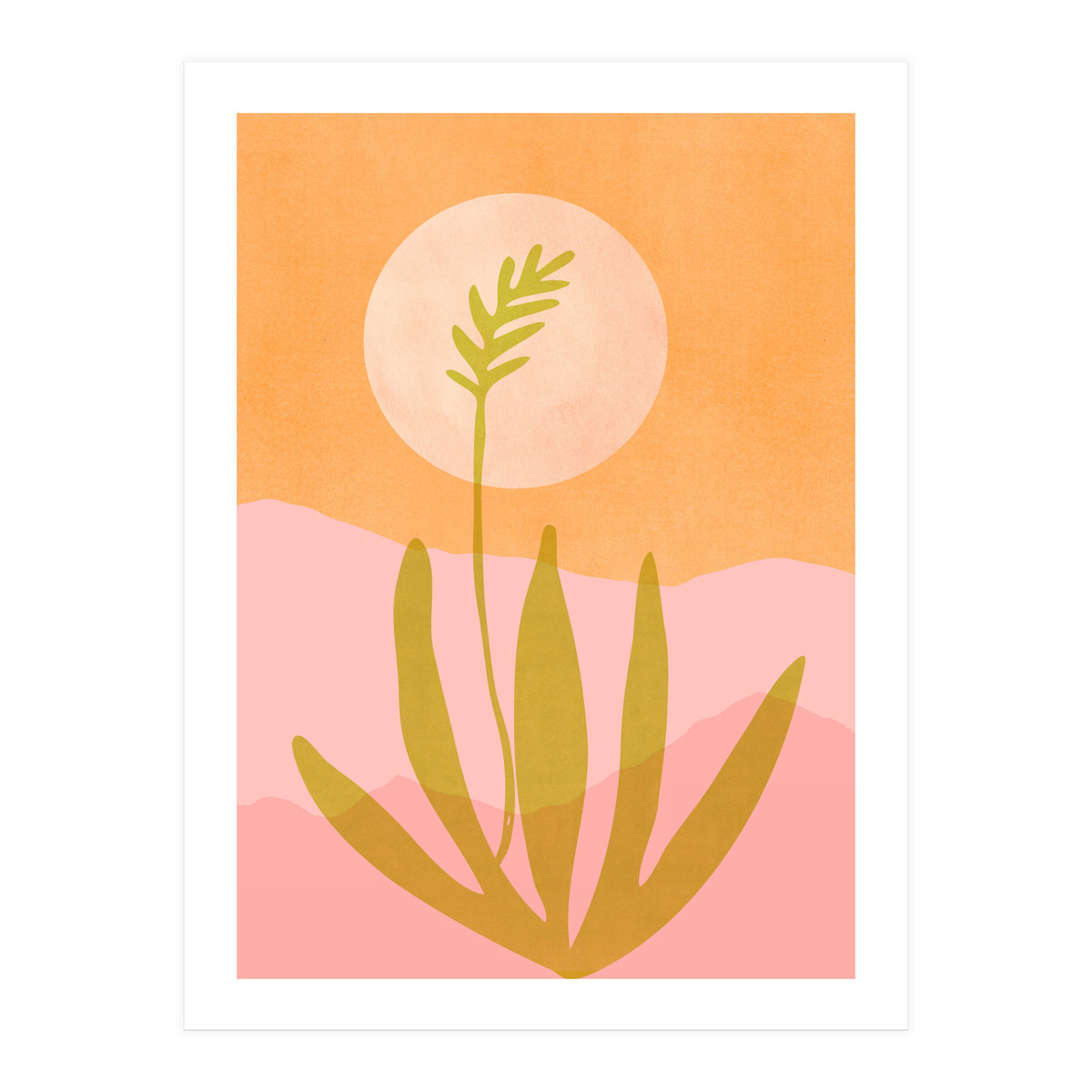 Desert Moon With Agave (Print Only)