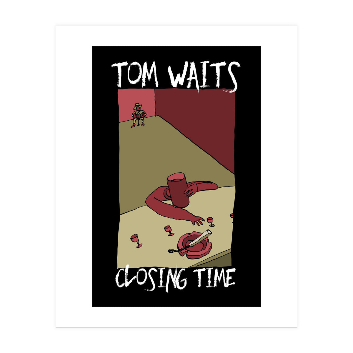 Tom Waits - Closing Time (Print Only)