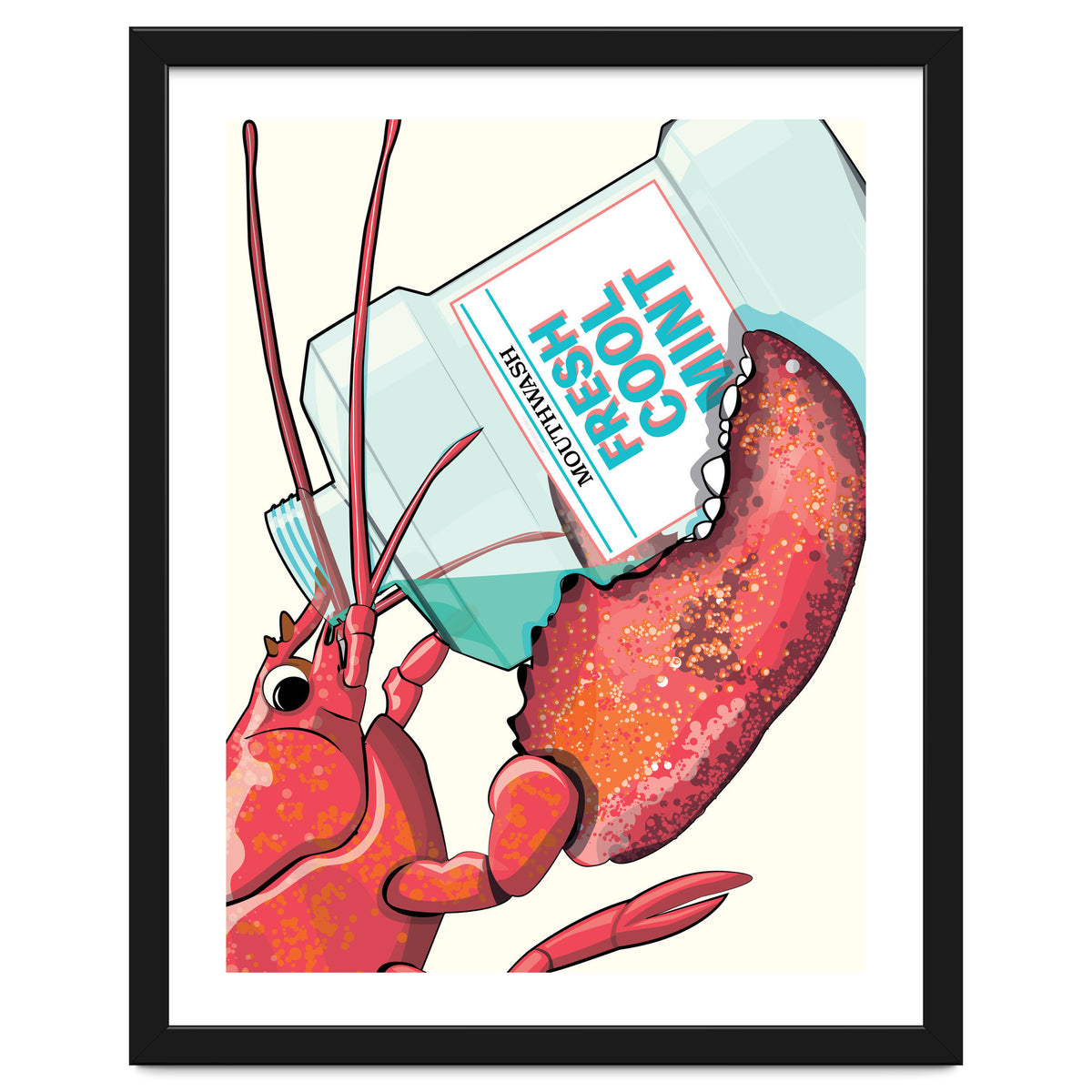 Lobster Drinking Mouthwash