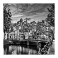 AMSTERDAM Idyllic impression from Singel | Monochrome (Print Only)