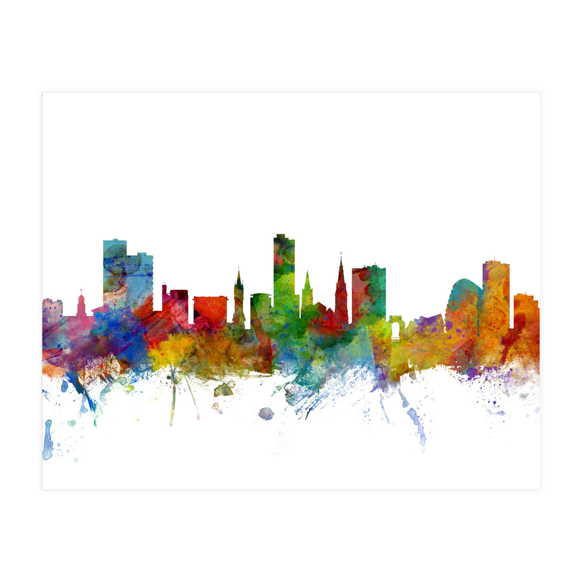 Leicester England Skyline (Print Only)