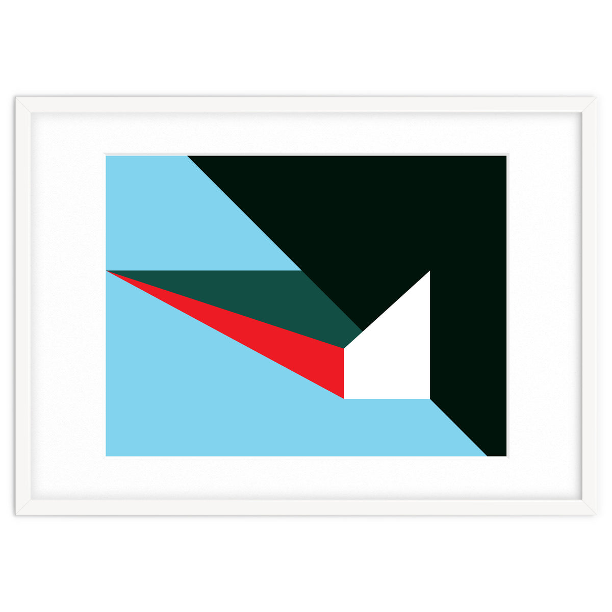 Geometric Shapes No. 45 - red, blue, green & black