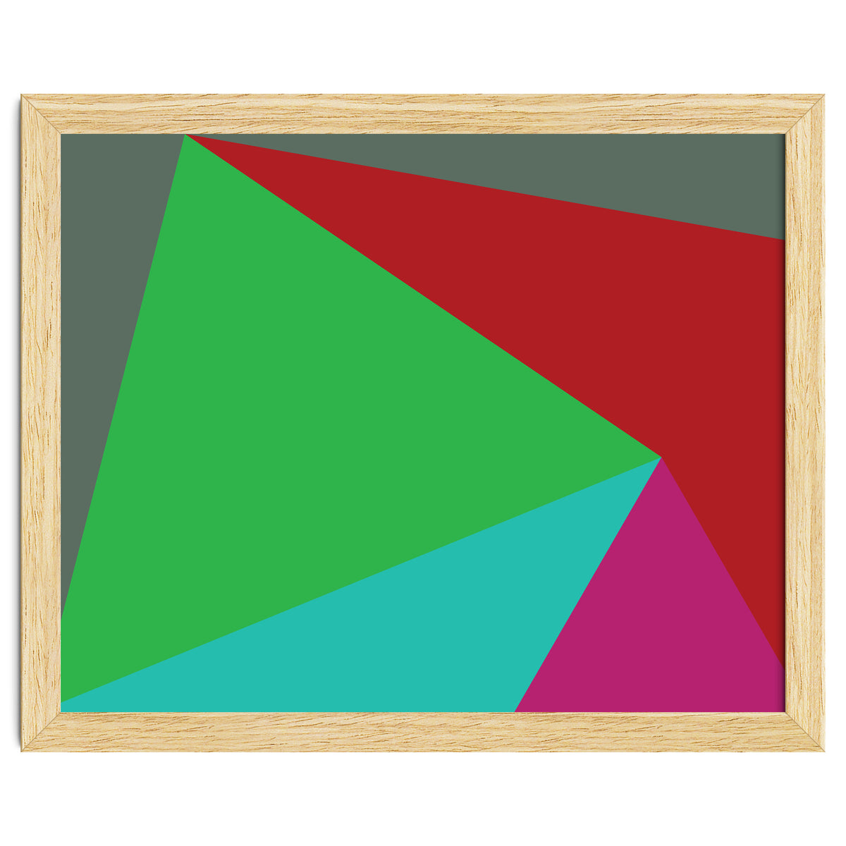 Geometric Shapes No. 19 -  green, magenta & blue
